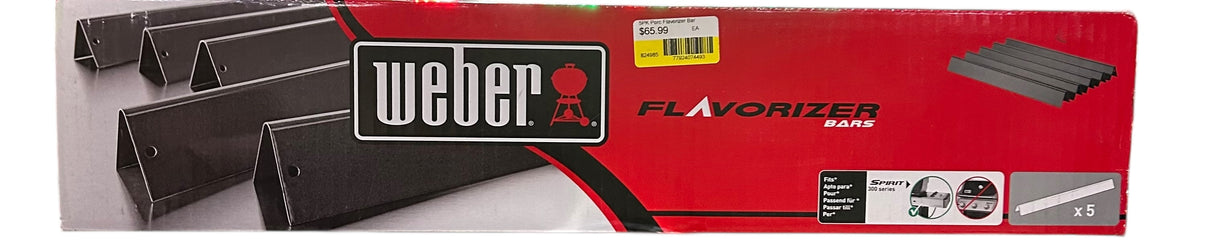 Weber Replacement Flavorizer Bars, 22.5", for Spirit 300 series (side-mounted control panel), Spirit 700, Genesis Silver B/C, Genesis Gold B/C, Genesis Platinum B/C, and Weber 900 Gas Grills - Image 1