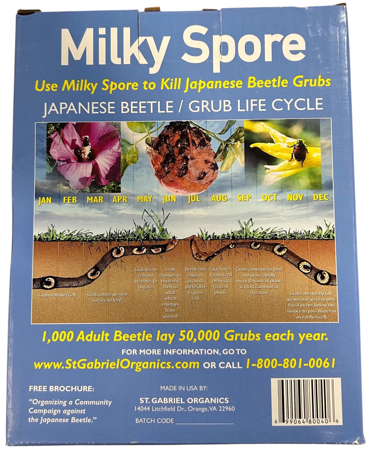 St. Gabriel Organics Gardener's Supply Company Milky Spore 40 Oz. - Image 1