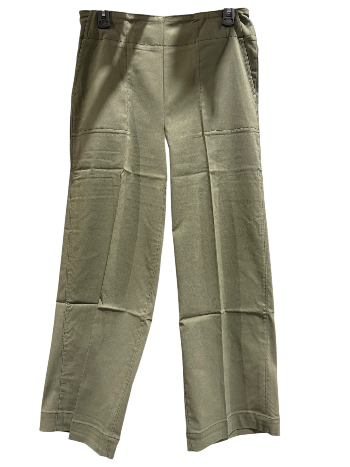 Chico's, Women's, Contrast Stitch, Pull On, Wide Leg, Pants, Green