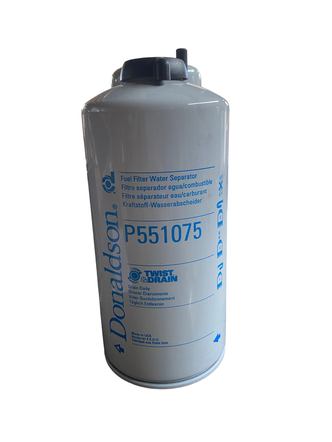 Donaldson, P551075, Spin On, Twist & Drain, Water Seperator, Fuel Filter - FreemanLiquidators - [product_description]
