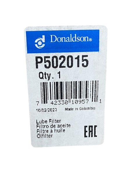 Donaldson, P502015, Full Flow, Spin On, Lube Filter - FreemanLiquidators - [product_description]