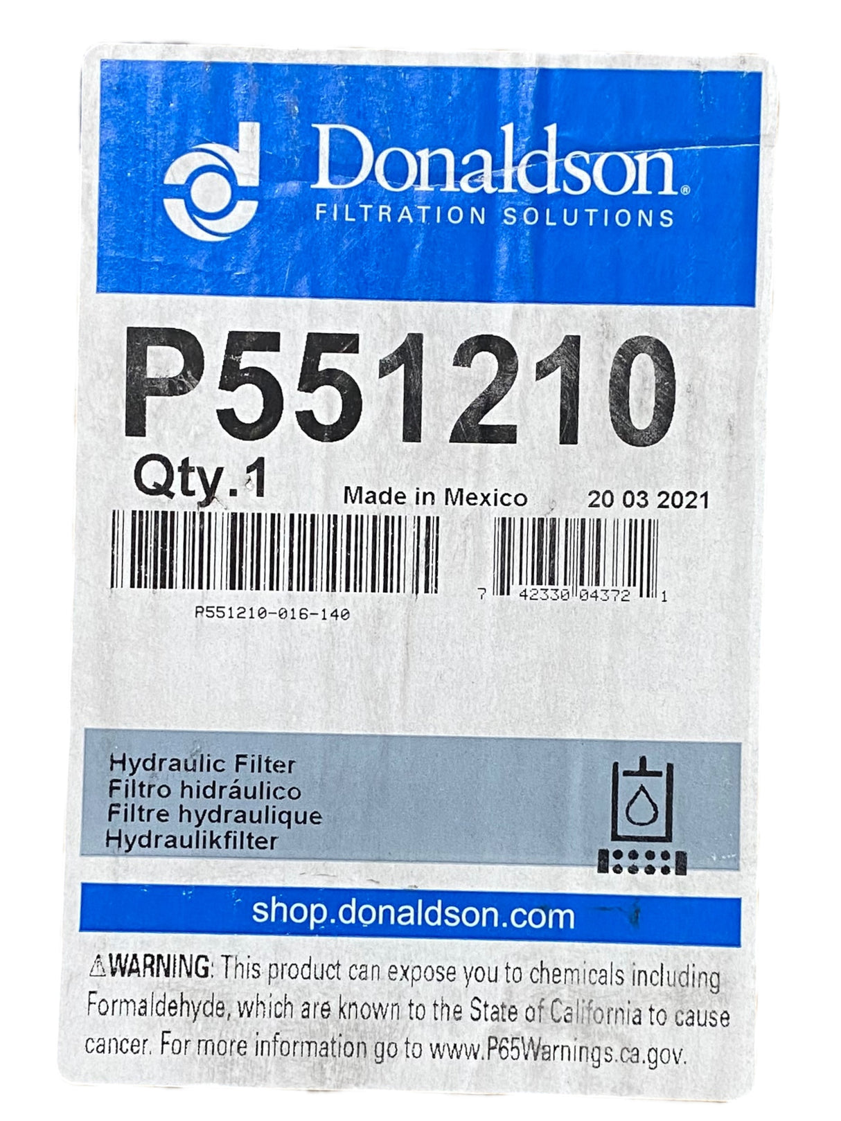 Donaldson, P551210, Hydraulic Filter - Freeman Liquidators