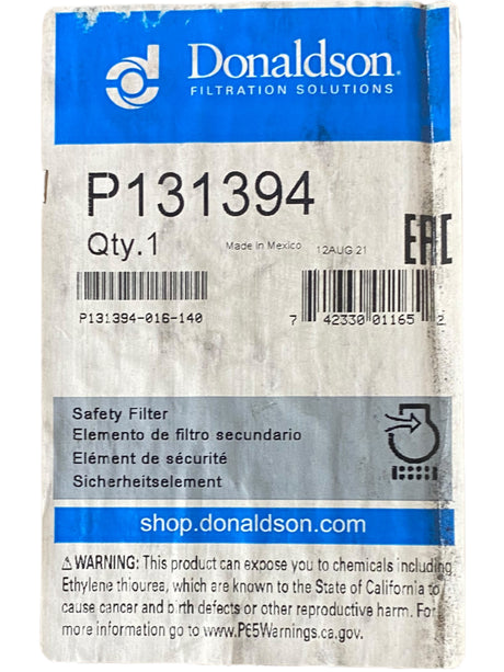 Donaldson, P131394, Air Filter, Safety - Freeman Liquidators