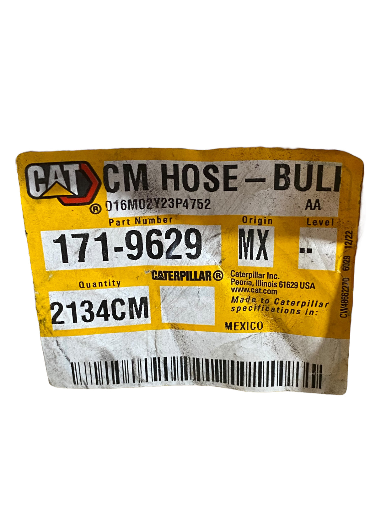 Caterpillar, 171-9629, 3.18mm Inner Diameter, Bulk Hose (2134cm) - Freeman Liquidators