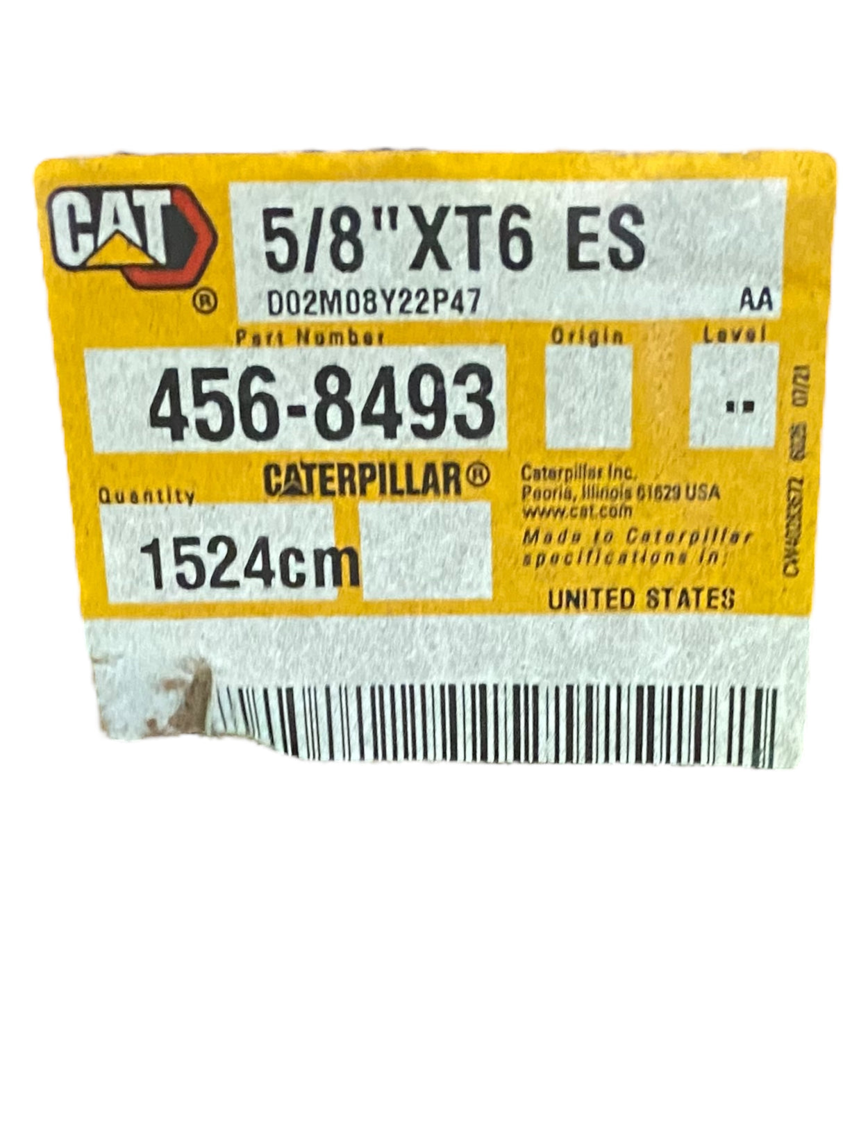 Caterpillar, 456-8493, Hydraulic Hose, 15.9mm ID (1524cm) - Freeman Liquidators