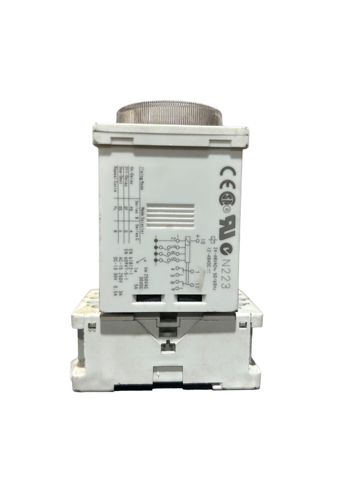 ALLEN-BRADLEY, 700-HR52TU24, Timing Relay, Multi-Function, 11-Pin, 24-48VAC, 12-48VDC, 2PDT - Freeman Liquidators