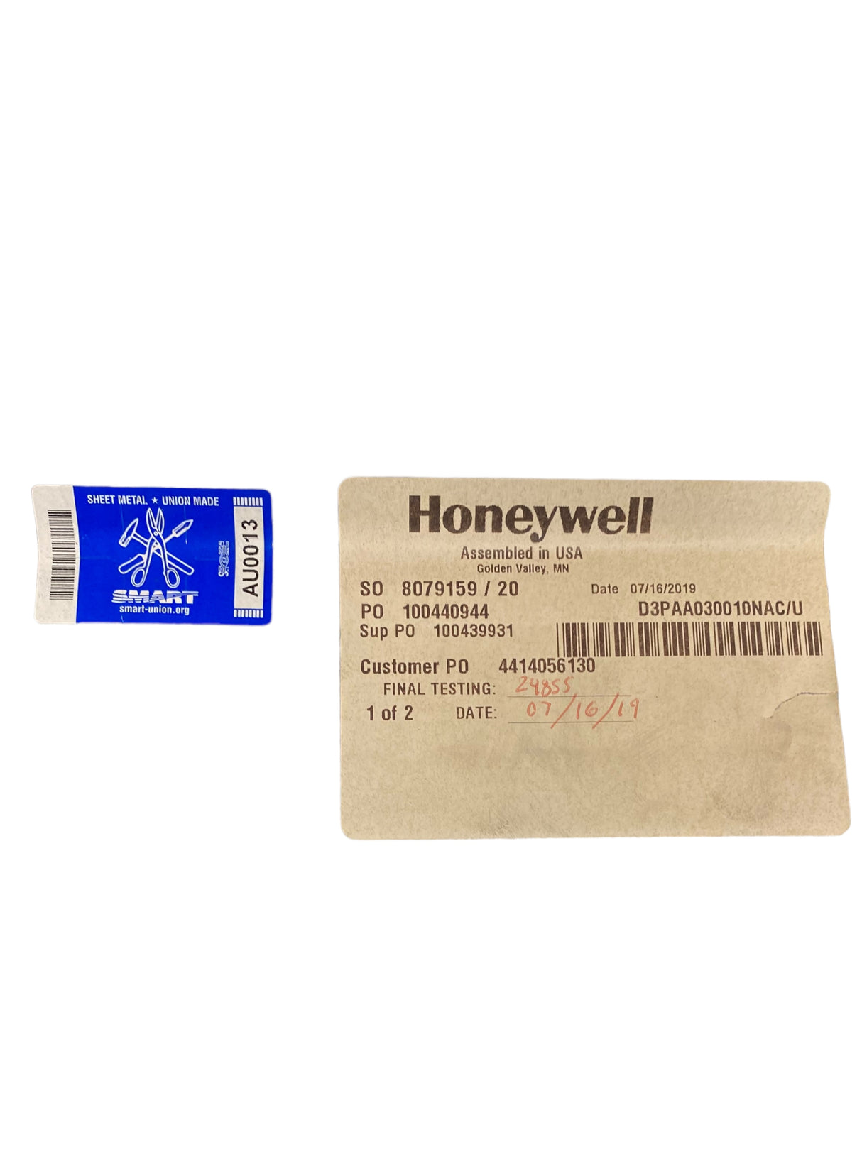 Honeywell, D3PAA030010NAC, Damper - Freeman Liquidators