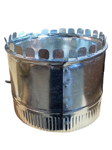 Heating & Cooling Products, 12700800Z, 8" Start Collar, with 6 Damper, Galvanized, Steel, - 12PK - Freeman Liquidators