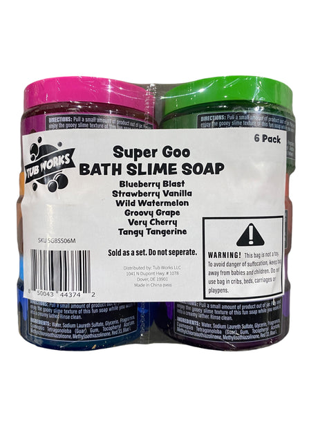 Tub Works, Super Goo, Bath, Slime, Kids, Soap, Toy, 6 Pack, Stretchy, Squishy - Freeman Liquidators