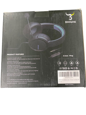 BINNUNE, Gaming, Headset, Mic, Xbox Series, XS, Xbox One, PS4, PS5, PC, NS, Wired, Gamer, Headphones, Microphone - Freeman Liquidators