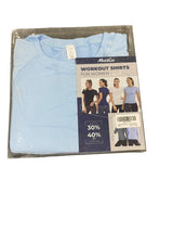 MathCat, Seamless, Workout, Shirt, Womens, Long, Sleeve, Yoga, Athletic, Top, Sky Blue, Medium - Freeman Liquidators