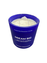 Dream Big, Crystal, Manifestation, Candle, Balsam, Cedar, Moonstone, 14oz - Freeman Liquidators