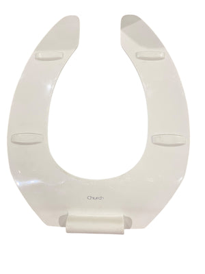 Church, Toilet, Seat, White, Plastic, Stainless, Steel, Posts, External, Hinge, 2155CT-000 - Freeman Liquidators