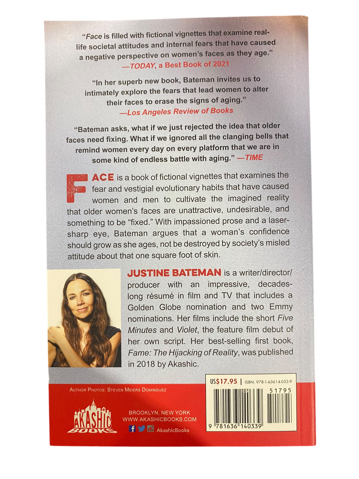 Face: One Square Foot of Skin, By Justine Bateman, Paperback, Book