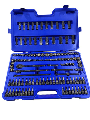 Westward, Socket, Wrench, Set, 6XZ82, 125-pc, 3/8 in Drive Size, (25) 12-Point, (26) 6-Point, (6) 8-Point