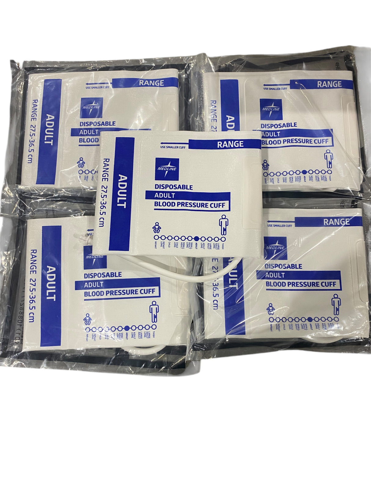 Medline, Single, Tube, Adult, Large, Blood, Pressure, Cuffs, Marquette, Connector, 5 Pack, MDS9913HP - Freeman Liquidators