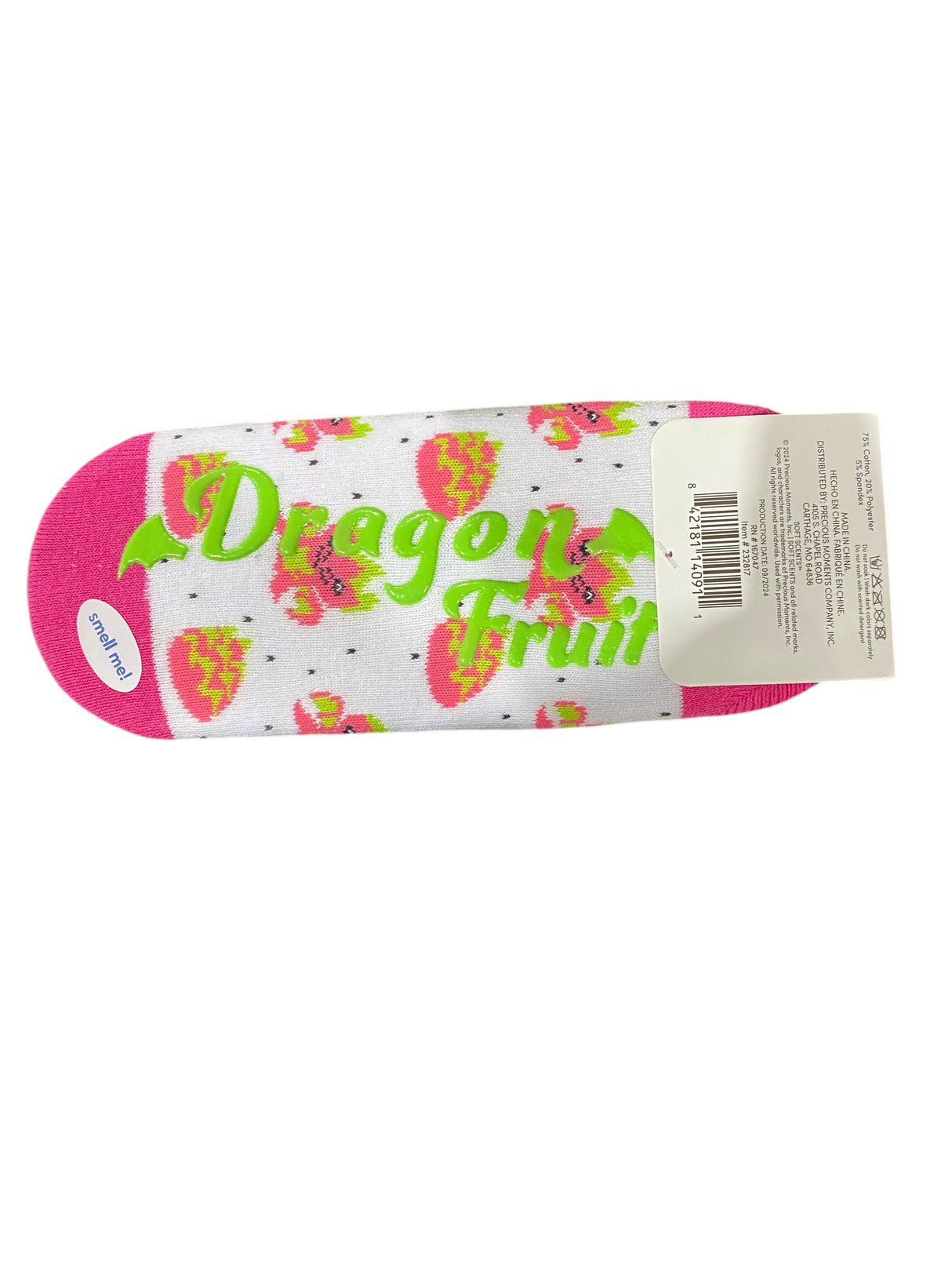 Precious Moments, Anti-Slip, Ballet, Dragon Fruit, Print, Scented, Socks - Freeman Liquidators