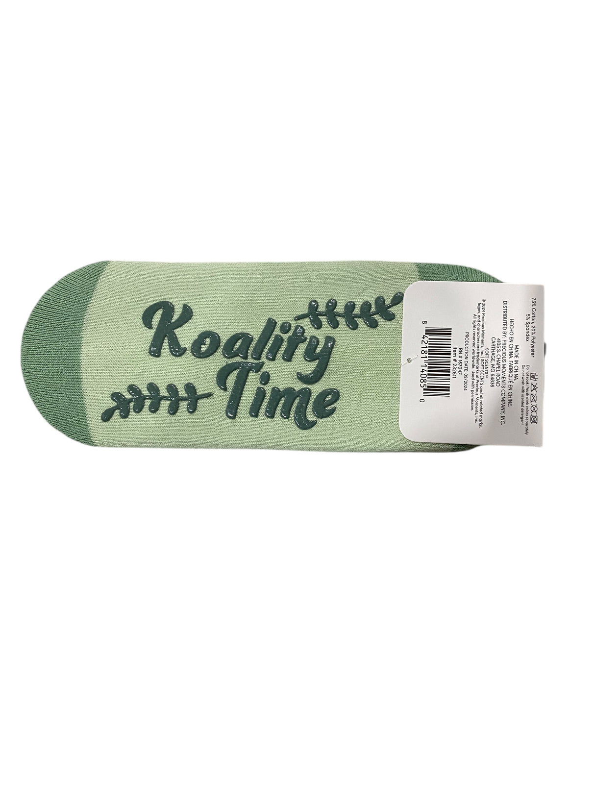 Precious Moments, Anti-Slip, Ballet, Eucalyptus, Koala Print, Scented, Socks - Freeman Liquidators