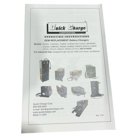 Taylor Dunn, Quick Charge, TD3625, Battery Charger - Freeman Liquidators