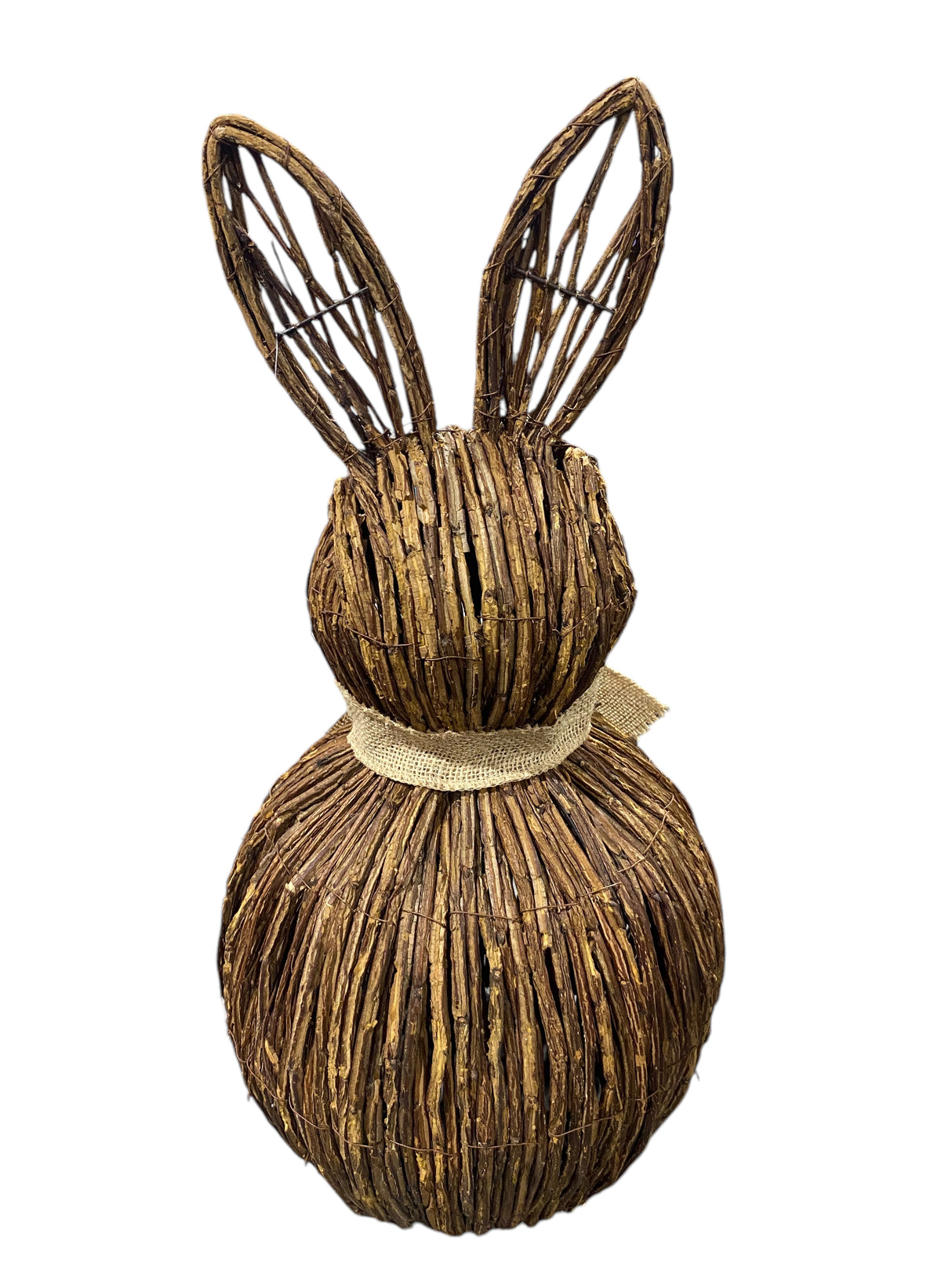 Kirkland's, Natural Wicker, Bunny, Bow, 22 in. - Freeman Liquidators