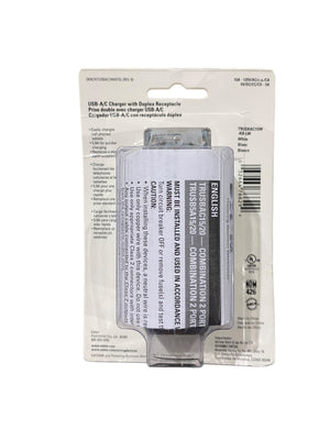 Eaton, White, USB-A|C, Charger, Duplex, Receptacle, TRUSBAC15 - Freeman Liquidators