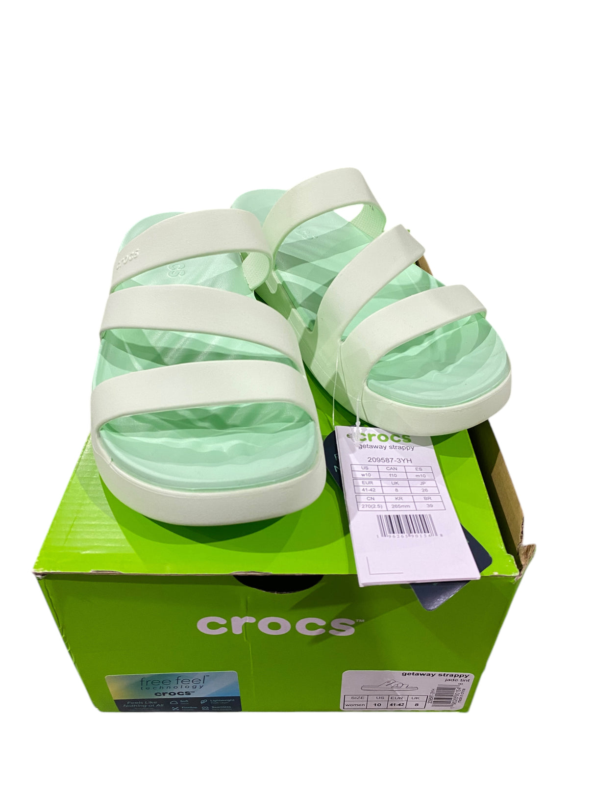 Crocs, Women's, Getaway, Casual, Strappy, Sandals, Jade Tint - Freeman Liquidators