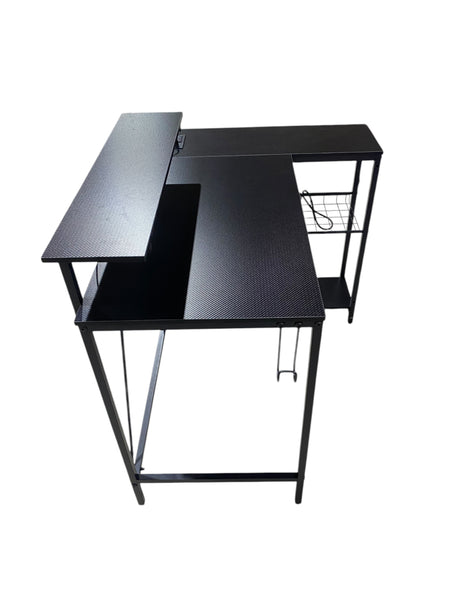 Gaming Desk, Power Outlets, 42", L-Shaped, LED Lights, Black, In Store Pickup Only - Freeman Liquidators