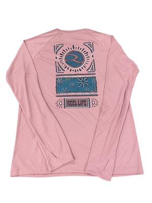 Reel Life, Women's, Long Sleeve, UV, T-Shirt, Pink - Freeman Liquidators - [product_description] - Women's Clothing