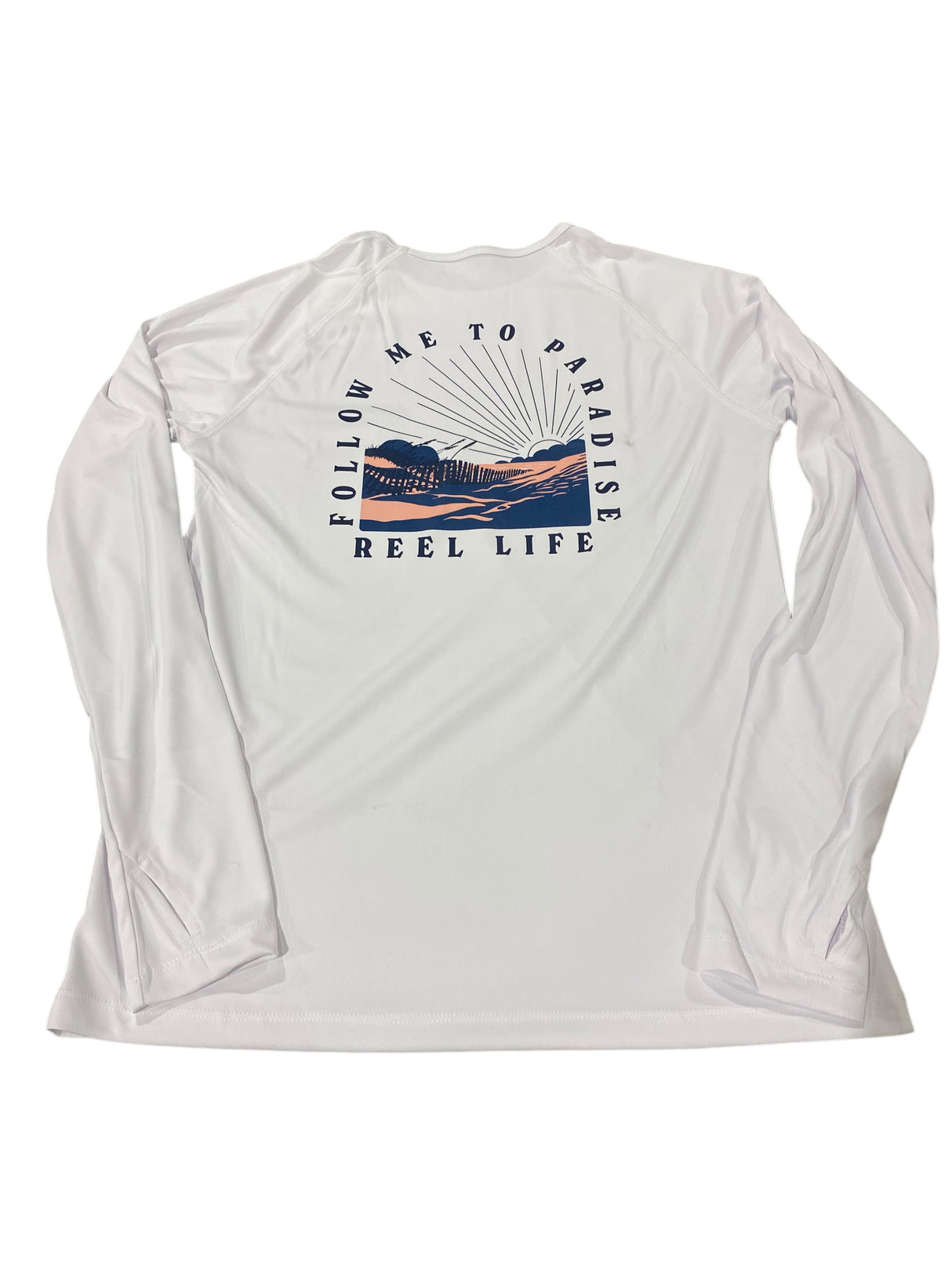 Reel Life, Women's, Long Sleeve, UV, T-Shirt, White - Freeman Liquidators - [product_description] - 