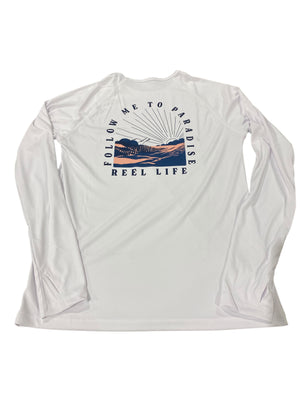 Reel Life, Women's, Long Sleeve, UV, T-Shirt, White - Freeman Liquidators - [product_description] - 
