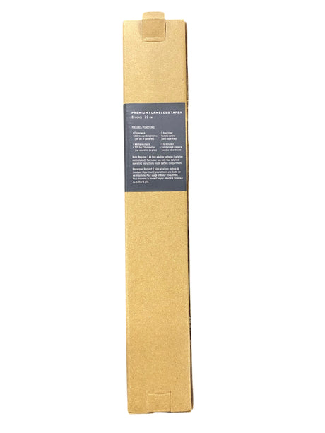 Pottery Barn, Premium, Flickering, Flameless, Wax, Taper, Candle, 8in, White - Freeman Liquidators - [product_description] - 