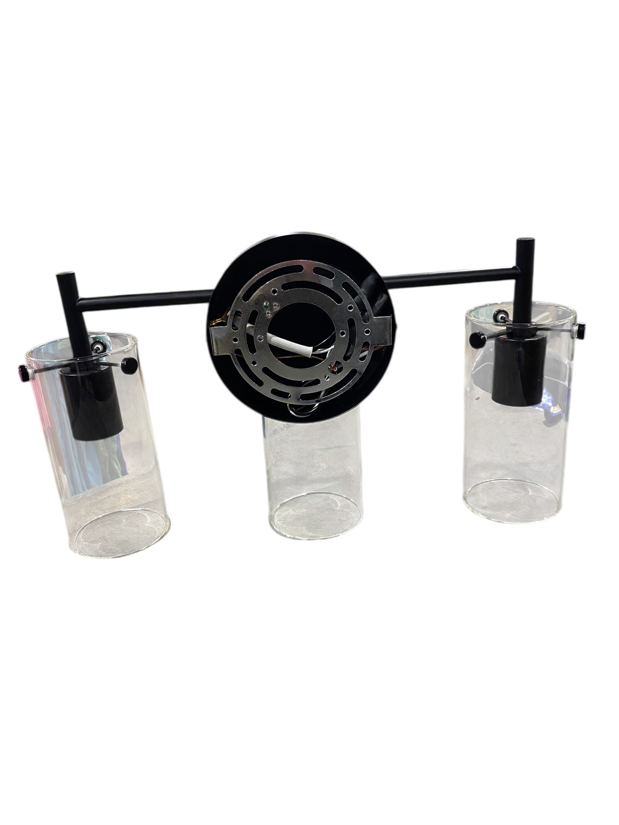 ‎Zarbitta, 3 Light, Bathroom, Vanity, Light Fixture, Black Matte, Clear Glass, Shade - Freeman Liquidators - [product_description] - Indoor Lighting