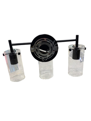 ‎Zarbitta, 3 Light, Bathroom, Vanity, Light Fixture, Black Matte, Clear Glass, Shade - Freeman Liquidators - [product_description] - Indoor Lighting