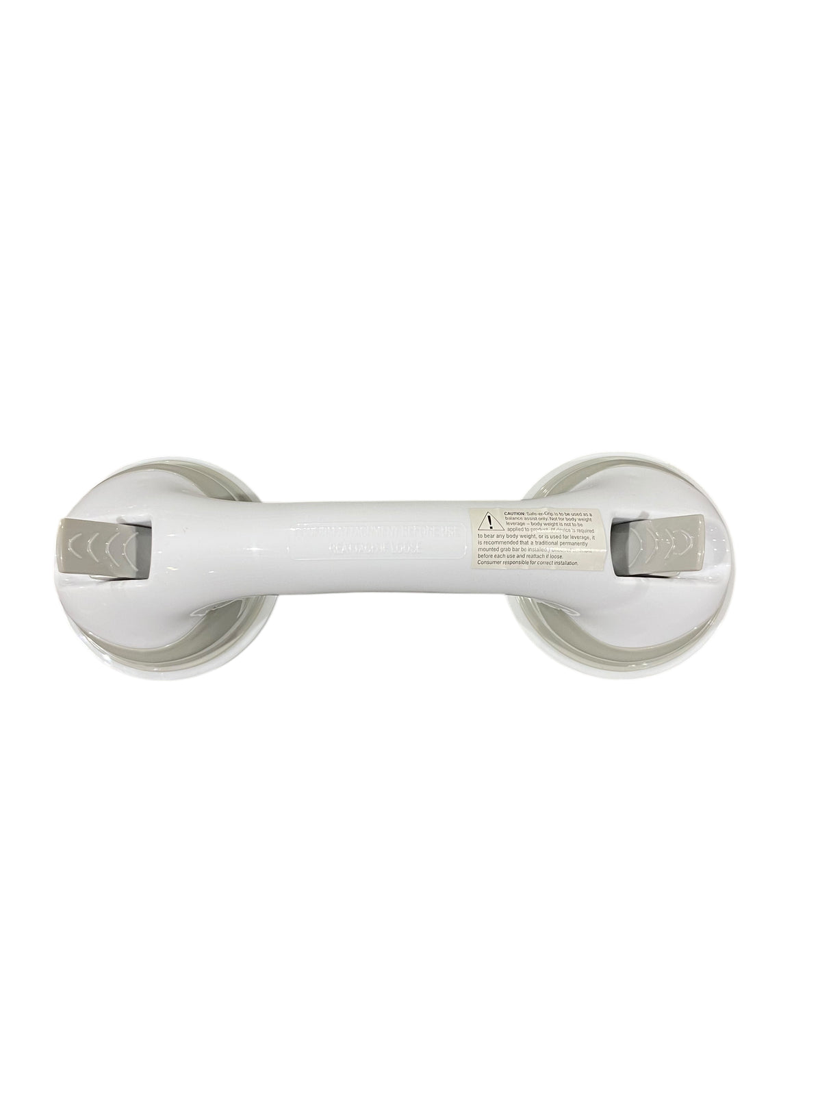 Safe-er-Grip, Suction Cup, Grab Bar, Bathtub & Shower, White, Grey, 12" - Freeman Liquidators - [product_description] - Grab Bars