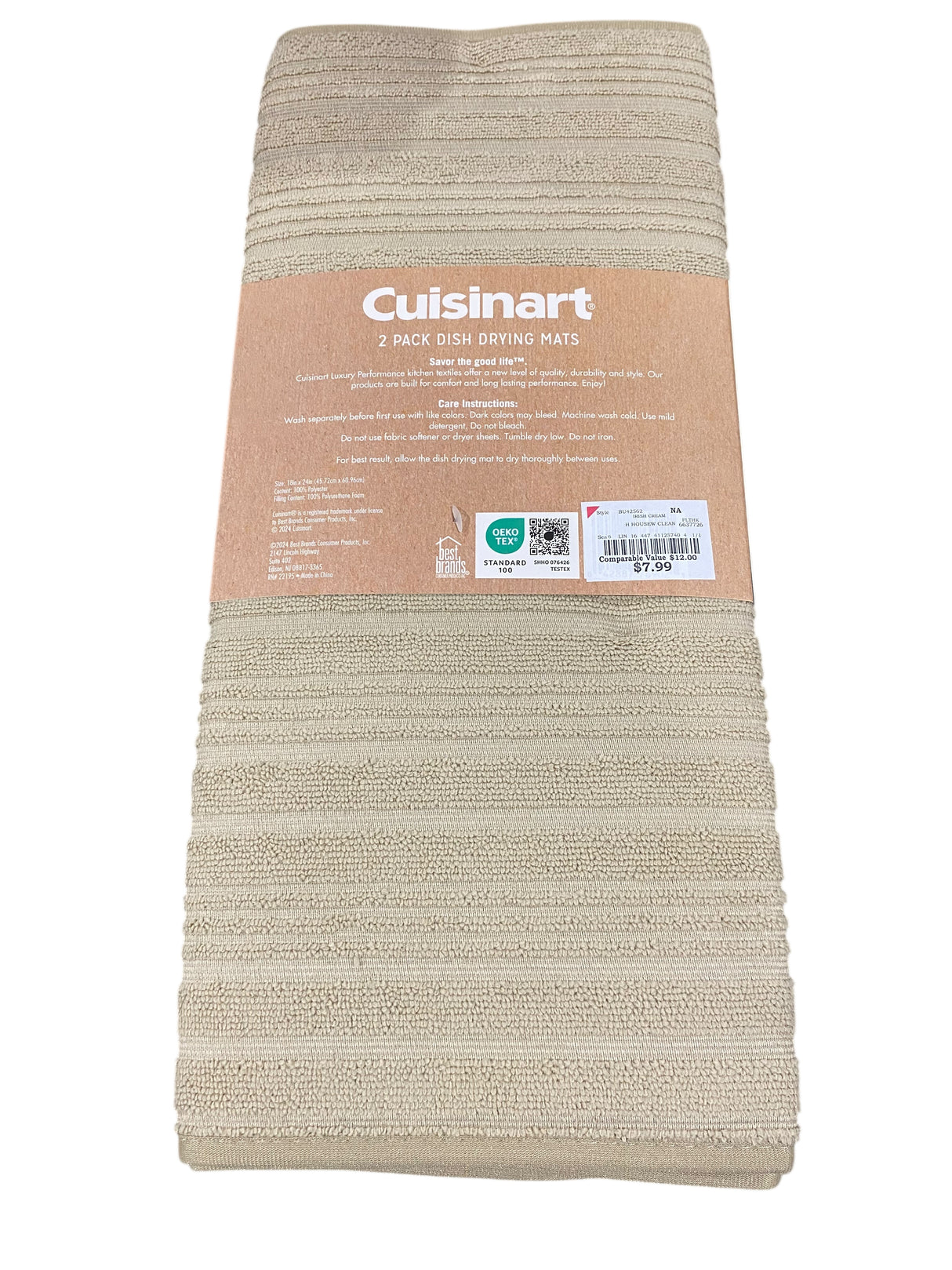 Cuisinart, Dish Drying Mats, 18" x 24", Pack of 2, Tan - Freeman Liquidators - [product_description] - DISH MAT