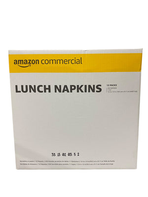 AmazonCommercial, 418262, 1-Ply, White, Lunch Napkins, 250/Pack, 12 Packs/Case - Freeman Liquidators - [product_description] - Napkins
