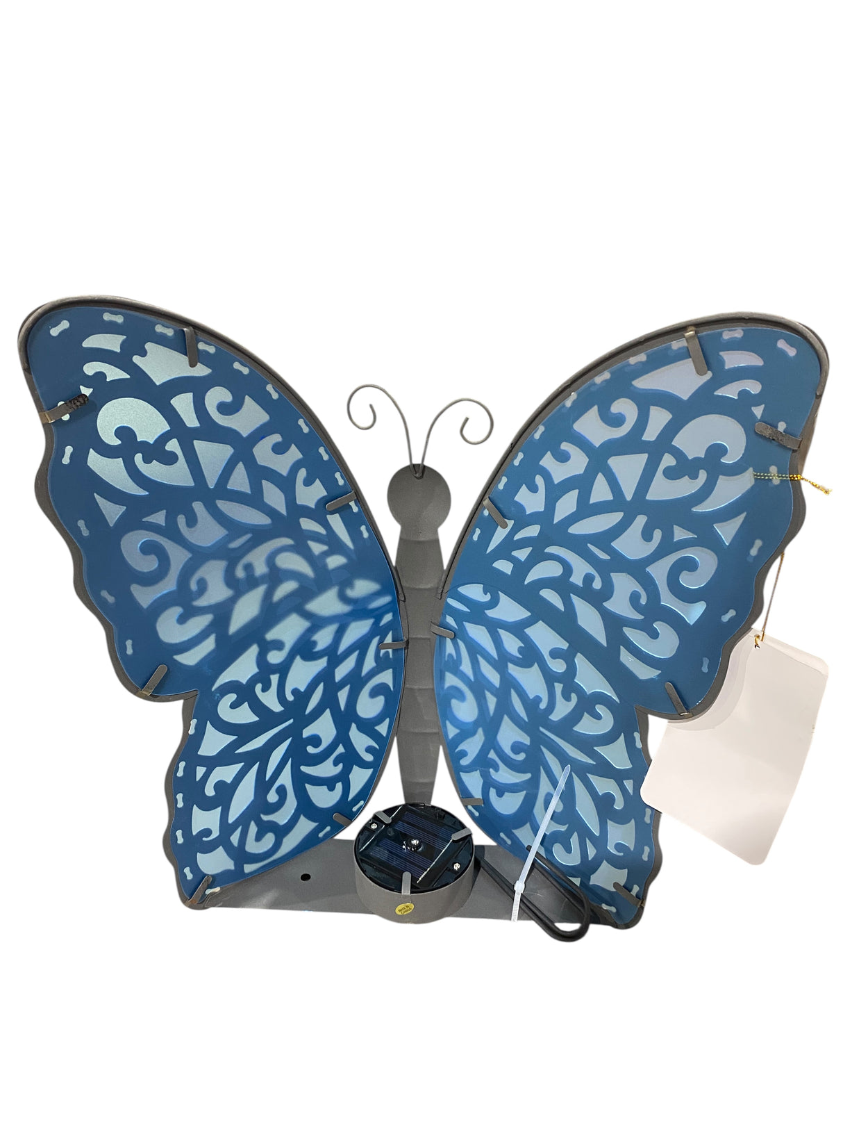 Gerson, 15.5", Solar Lighted, Metal Butterfly, 72190