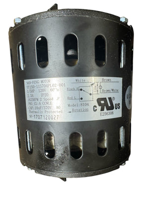 First Company, 8104 Fan Motor, E256306, 1/5HP, 120V, 60HZ, 2.3A, 1625RPM - Freeman Liquidators - [product_description] - Fan Motors