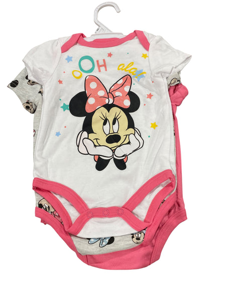 Disney Baby, Girls, Minnie, Onesie, 3 Pack - Freeman Liquidators - [product_description] - Baby & Infant Clothing