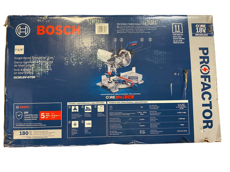Bosch, Cordless, 18V, 7-1/4 In., Single Bevel, Slide Miter Saw, GCM18V-07SN, Tool Only - Freeman Liquidators - [product_description] - Saws & Blades