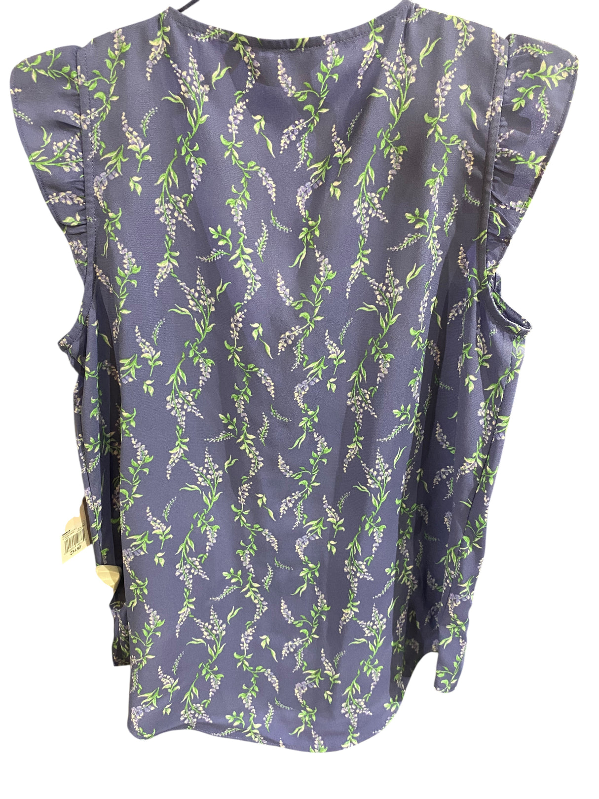 Lauren Conrad, Women's, Ruffle Shoulder, V-Neck Tank, Blue Wisteria - Freeman Liquidators - [product_description] - Women's Clothing