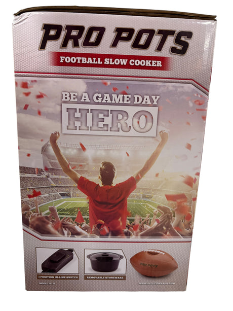Pro Pots, 1.5 Quart, Football, Slow Cooker - Slow Cooker - Freeman Liquidators - [product_description]