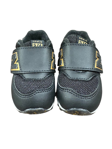 New Balance, Kids, 574 Hook & Loop, Black, Beige