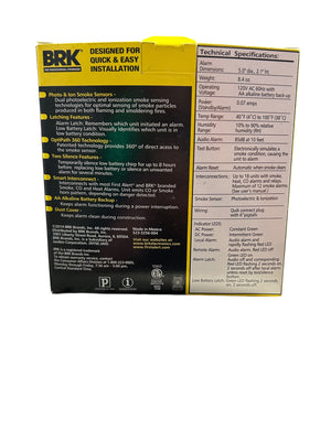 First Alert First Alert BRK 3120B Hardwired Photoelectric and Ionization Smoke Alarm with Battery Backup  85 Decibels - Image 2