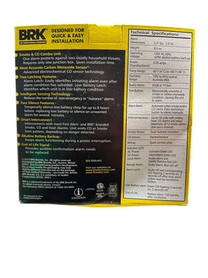First Alert First Alert BRK SC9120B 85-Decibel Ionization Hardwired Smoke and Electrochemical Carbon Monoxide Detector with Battery Backup - Image 2