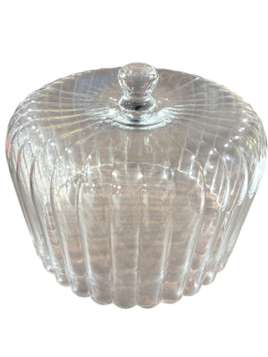 Creative Co Op, Wood, Cake Stand, Glass Dome, 13" H