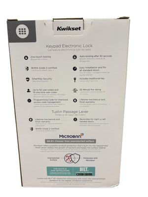 Kwikset, 99690-024, SmartCode, Keypad, Electronic Deadbolt, Handle Lock, Venetian Bronze