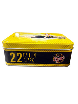 WNBA, Caitlin Clark, Collectible Tin, Empty, NO CARDS, Blue/Yellow - Sports Collectible - Freeman Liquidators - [product_description]