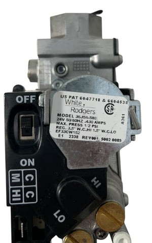 White-Rodgers 36J56-580 Furnace Gas Valve and Rail - Image 2