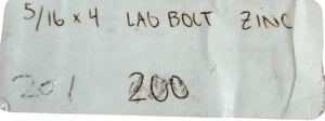 DIVSPEC Zinc Lag Bolts — 5/16" x 4" (Box of 200) - Image 2